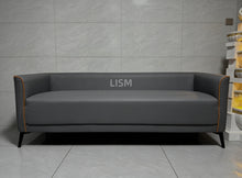 Load image into Gallery viewer, LISM Sofas,Medium gray, 3-seat cushioned sofa with small shovel arm