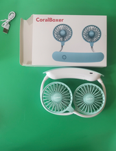Load image into Gallery viewer, CoralBoxer Electric fan, portable rechargeable neck fan for Travel, Outdoor