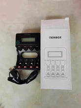 Load image into Gallery viewer, 7XINBOX battery charger, aaaaa battery charger, charged capacity display, 4-bay independent slot