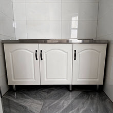 Load image into Gallery viewer, LISM Kitchen cabinets,Household easy assembly stainless steel countertop kitchen cabinet