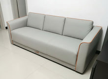 Load image into Gallery viewer, LISM Divans,Light luxury modern three seater sofa gray imitation leather sofa