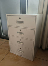 Load image into Gallery viewer, LISM Metal cabinets,Light gray four layer lockable metal filing cabinet