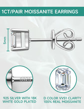 Load image into Gallery viewer, Glyznt Earrings, S925 sterling silver moissanite earrings