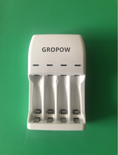 Load image into Gallery viewer, GROPOW Battery chargers, 4-Slot Household Battery Charger, for NiMH/NiCd Rechargeable Batteries
