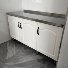 Load image into Gallery viewer, LISM Kitchen cabinets,Household easy assembly stainless steel countertop kitchen cabinet