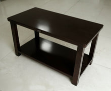 Load image into Gallery viewer, LISM Tea tables,Simple living room storage deep brown double layered tea table