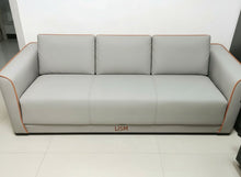 Load image into Gallery viewer, LISM Divans,Light luxury modern three seater sofa gray imitation leather sofa