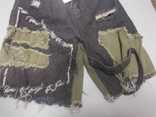 Load image into Gallery viewer, Odoodem Jeans, men's shorts, casual denim, elastic slim fit, washed with holes