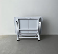 Load image into Gallery viewer, LISM Folding tables,A set of 2 folding tables, 6 feet lightweight folding table, dining table with steel legs that can be folded in half, with handles, suitable for indoor and outdoor use (white)