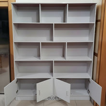 Load image into Gallery viewer, OLOEY Office furniture,Minimally designed multi grid storage cabinet with doors underneath
