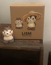Load image into Gallery viewer, LISM Wood carvings,Handmade wooden squirrel ornament straw hat design