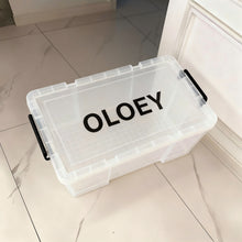 Load image into Gallery viewer, OLOEY Plastic boxes,Covered storage box, transparent plastic