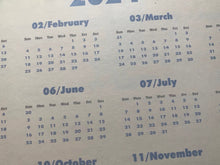 Load image into Gallery viewer, Humble Clarity Design Printed calendar, one page daily wall calendar with large and clear dates
