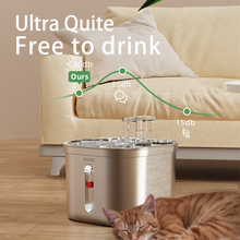 Load image into Gallery viewer, YGGN Stainless steel pet water dispenser, indoor automatic cordless water dispenser