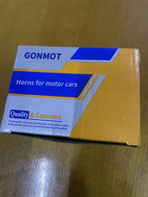 Load image into Gallery viewer, GONMOT Car horn, dual tone electric snail horn kit, suitable for any 12V vehicle in black