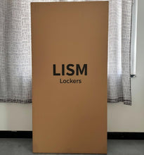 Load image into Gallery viewer, LISM Lockers,Industrial storage cabinet with lock and 4 metal doors, equipped with 12 hooks, used for office gym, requires assembly, gray