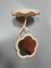 Load image into Gallery viewer, RetroGazes Mirrors, flexible gooseneck bamboo makeup mirror, desktop mirror