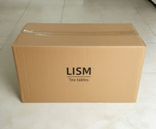 Load image into Gallery viewer, LISM Tea tables,Simple living room storage deep brown double layered tea table