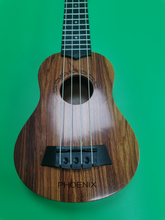 Load image into Gallery viewer, PHOENIX Ukuleles,finger dance instrument, mahogany black path ukuleles, brown