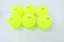 Load image into Gallery viewer, PKBABKP 4 Pack Outdoor Pickleball Balls, 40 Holes Pickle Balls with Bag, High Bounce, Pickle Ball for Tournament Play