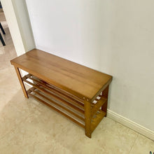 Load image into Gallery viewer, WTILTIH Shoe racks, shoe rack bench, three-layer bamboo shoe storage