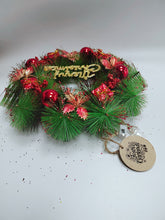 Load image into Gallery viewer, Festive Garlands incorporating lights,Battery powered Christmas wreath hanging decorations