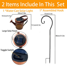 Load image into Gallery viewer, Christmas Birthday Gifts for Mom Grandma Women,Solar Lanterns Outdoor Waterproof,Metal Watering Can Garden Decor,Hanging Solar Path Lights Yard Art,Outside Gardening Patio Decorations,with Hook,Large