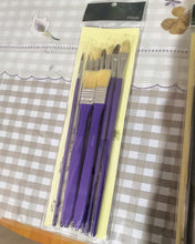 Load image into Gallery viewer, Zllada oil paint brush Set, 1 Pack 10 Pcs Round Pointed Tip Paintbrushes Nylon Hair Artist Acrylic Paint Brushes for Acrylic Oil Watercolor, Face Nail Art, Miniature Detailing and Rock Painting