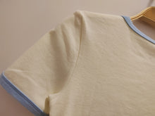 Load image into Gallery viewer, Buxucutu Women's Basic Plain Round Neck Short Sleeve Stretchy Ribbed Knit T-Shirts