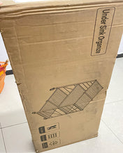 Load image into Gallery viewer, Under Sink Organizer storage rack,3 Tier Rolling Cart Metal Storage Organizer Mobile Utility Cart Kitchen Cart with Wheels,Metal Shelves with Wheels Heavy Duty, Black