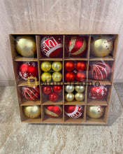 Load image into Gallery viewer, Moncframe Christmas Tree Decoration, Christmas Tree Decoration Set Box Red Green and Gold Christmas Ball Shatterproof Hanging Tree Assorted Ornament Set