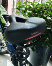 Load image into Gallery viewer, Pucluex bicycle saddle cover, sports bicycle seat cover, gel padded bicycle seat cushion, hollow design men’s and women’s bicycle seat cushions, suitable for sports, mountain, road, stationary rotating bicycles