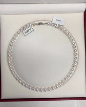 Load image into Gallery viewer, SIXFU Jewelry,Sterling Silver Round White Simulated Shell Pearl Necklace Strand | Pearl Choker Necklace | Jewelry for Women