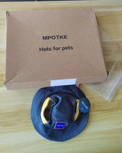Load image into Gallery viewer, MPOTKE Pet Cap, Round Hat Fashion Dog Canvas Hat Baseball Puppy Dog