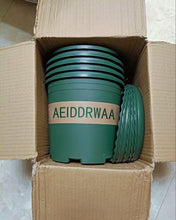 Load image into Gallery viewer, AEIDDRWAA Flower Pots, Plant Pots Set of 10 Plastic Pots with Drain Holes and Trays