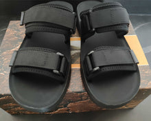 Load image into Gallery viewer, Sunnywoo slippers, men's flat sandals, suitable for men and women, black