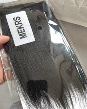 Load image into Gallery viewer, MEKRS wig,Short Straight Wigs for Women Black Synthetic Wig Shoulder Length Middle Parting Wig Heat Resistant Wig for Cosplay Daily Party Use 12”