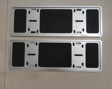 Load image into Gallery viewer, Vongfong License Plate Frame, 100% Stainless Steel New Mirror Polished License Plate Frame Bracket With Nut, Pack of 2