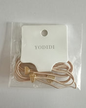 Load image into Gallery viewer, YODIDI Rubber band for hair, Fashion Hair Ties with Metal Circle Beads, Thin Hair Elastics Tie China