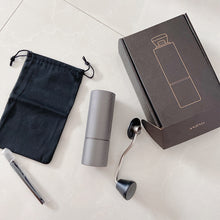 Load image into Gallery viewer, ANJINIS  Manual spice grinder ,Manual spice grinder  - Hand Ground Coffee Beans Taste Best, Infinitely Adjustable Grind, Glass Jar, Stainless Steel Built To Last, Quiet and Portable