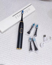 Load image into Gallery viewer, Hethya electric toothbrush,Sonic Electric Toothbrush T27 Electric Toothbrush with 4 Brush Heads Ultra Sonic Motor 3 Modes & Smart Timer Rechargeable Electric Toothbrush for Teenagers and Adults
