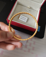 Load image into Gallery viewer, Andblue Bracelet jewelry,Twisted Thin or Chunky Bangle Bracelet in 14K Gold Plated, Stretchable Elastic Bracelet Couples Love Bracelets