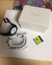 Load image into Gallery viewer, Seafox watch, Waterproof Quartz Watches with Date Dial Stainless Steel Ceramic Bracelet Casual Business Dress Wrist Watch for Ladies Girls