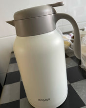 Load image into Gallery viewer, DOQAUS thermos flask, 68 oz stainless steel insulated coffee maker/double wall airless bottle/12 hours heat preservation/2 liter tea, water and coffee dispenser