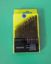 Load image into Gallery viewer, Rolokit Bits for hand drills,13 Piece M2 HSS with Titanium Nitride Coating