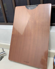 Load image into Gallery viewer, Aooped kitchen wooden cutting board with stainless steel handle, suitable for meat, cheese and vegetables, 14 x 10 inches
