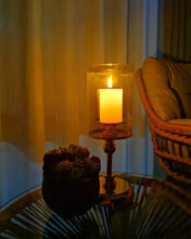Load image into Gallery viewer, MUASDC glass candle holder, tea light candle holder, tall and elegant glass fashion design, very suitable for weddings, home decoration, parties, table setting and gifts