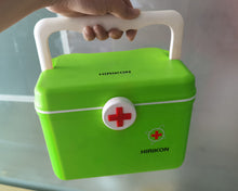 Load image into Gallery viewer, HIRIKON First aid Box for Home,Plastic Lockable Medication Box, Family First Aid Box