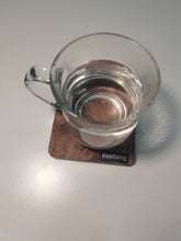 Load image into Gallery viewer, Reetsing coaster,Coasters for Wooden Table, Farmhouse Coaster,  Square Walnut Wood Coaster(4 Inch), Fit Ceramic Cup and Glass Cup or Any Size of Drink Glasses, Housewarming Gifts