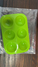 Load image into Gallery viewer, QxHPIE 6 Holes Half Sphere Silicone Molds, 2 Packs Medium Semi Sphere Silicone Mold For Baking Chocolate Bomb, Dome Cake, Jelly - Green